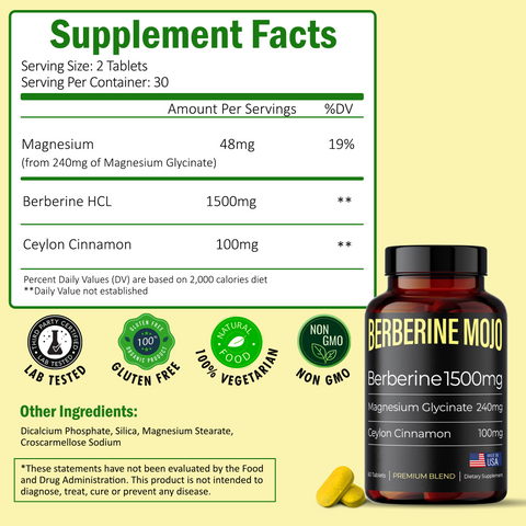 Berberine Mojo: Berberine HCL with Magnesium Glycinate and Ceylon Cinnamon