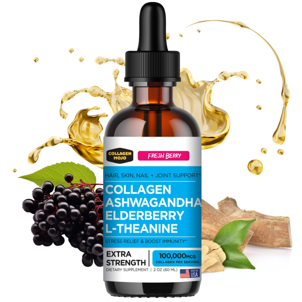 Liquid Collagen Peptides with Ashwagandha, Elderberry & L-Theanine